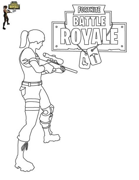 girl  fortnite battle royale coloring page  printable coloring