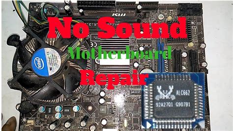 fix  sound problem computer motherboard youtube