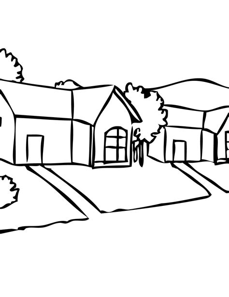 suburban coloring pages coloring pages
