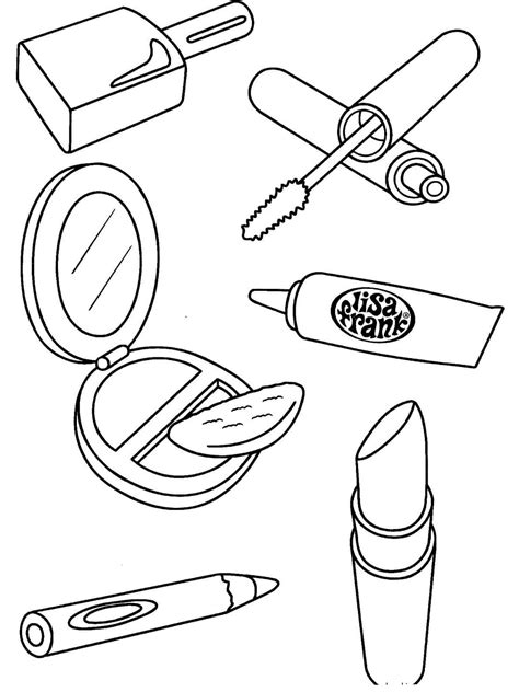 makeup set coloring page  printable coloring pages  kids