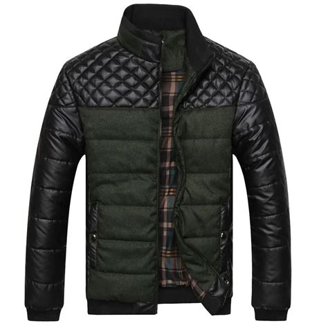 brand mens jackets  coats xl pu patchwork designer jackets men