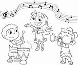 Coloring Music Pages Preschoolers Print Simple sketch template