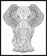 Doodle Elephant Skip End Coloring sketch template