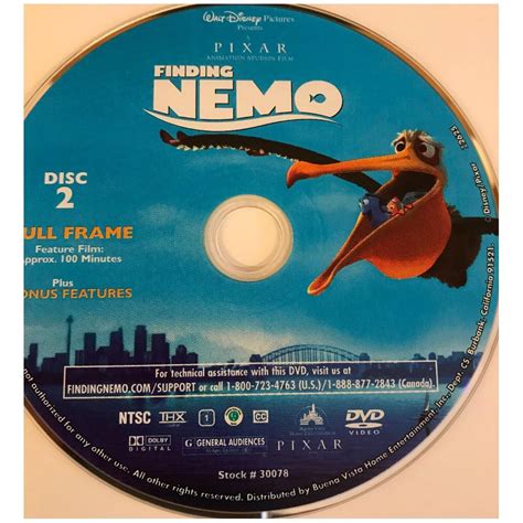 dvd finding nemo  disc collectors edition original usa import code