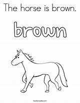 Brown Coloring Horse Pages Built California Usa Twistynoodle Colors sketch template