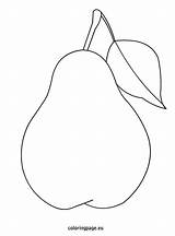 Pear Coloring Templates Designlooter Outlines 74kb sketch template