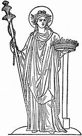 Demeter Goddess Greek Gods God Mythology Harvest Clipart Goddesses Ceres Agriculture Hestia Roman Symbol Ancient Etc Edu Google Illustration Olympians sketch template