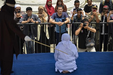 Aceh Couples Flogged For Showing Public Affection New