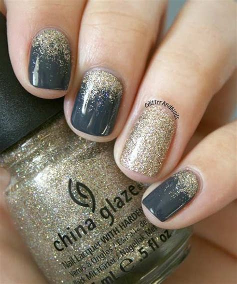 snazzy  years eve nail designs glitter accent nails  years