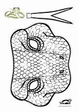 Snake Reptile Serpiente Masque Reptiles Schlangen Summer Mascaras Cutouts Krokotak Masken Tiermasken sketch template