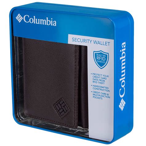 columbia mens rfid blocking trifold security wallet bobs stores