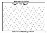 Tracing Worksheets Preschoolers Straight Zig Zag Worksheetfun Zigzag Zags sketch template
