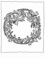 Wreaths sketch template