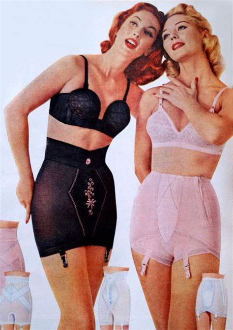 mom and aunt open bottom girdle on the left easy access closed bottom girdle on right no