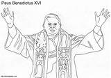Xvi Coloring Pope Benedict sketch template