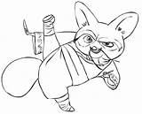 Shifu Master Coloring Fu Kung Panda Drawings Monkey Kungfupanda sketch template
