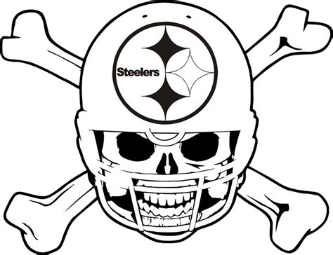 steelers logo coloring page  getcoloringscom  printable