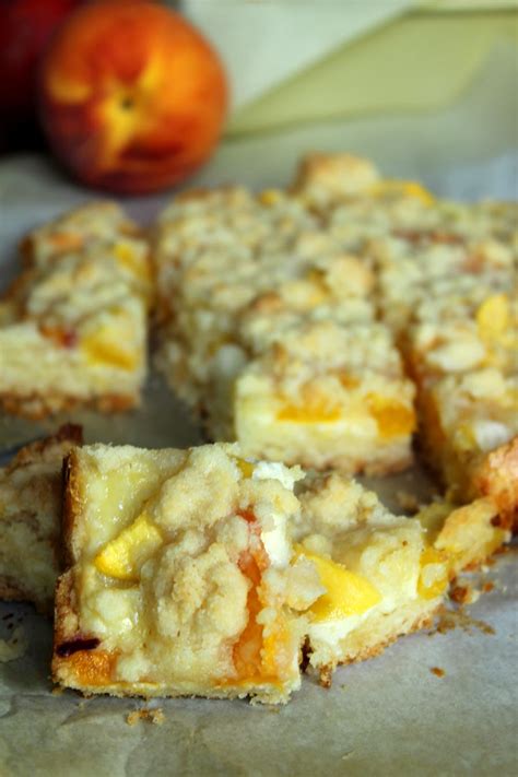 peaches  cream bars recipe food apparel