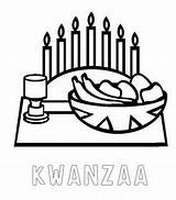 Coloring Pages Kwanzaa December Holiday Holidays sketch template