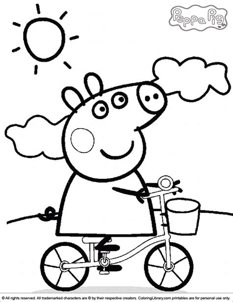 peppa pig printable coloring pages coloring home