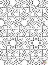 Mosaic Islamic Coloring Ornament Pages Patterns Printable Geometric Pattern Print Mystery Drawing Colouring Sheets Color Christmas Mandala Supercoloring Tessellations Kids sketch template