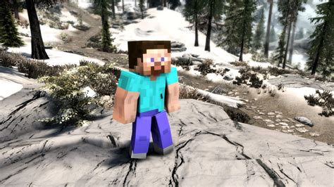 sexy minecraft steve at skyrim special edition nexus