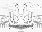 Kabah Coloring Pages Mosque Religious sketch template
