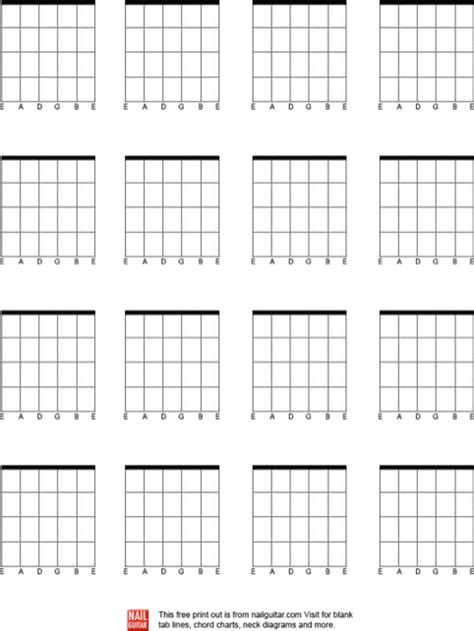 Download Blank Guitar Chord Charts For Free Formtemplate