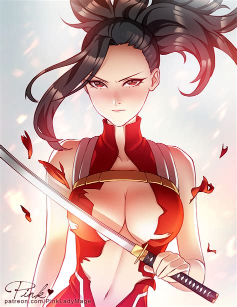 yaoyorozu momo by pinkladymage hentai foundry