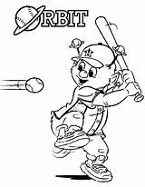 Coloring Pages Mlb Orbit Mascot Baseball Astros Houston Color Team Drawing Cubs Chicago Logo Kids Printable Getcolorings Getdrawings Luna Last sketch template