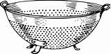 Strainer Clipart sketch template