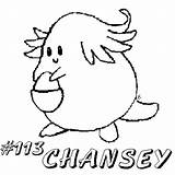 Pokemon Chansey Coloriage sketch template