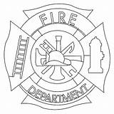 Firefighter Coloring Pages Fireman Printable Hat Helmet Fire Fighter Maltese Getcolorings Firehouse Color Department Batch Getdrawings Colorings Cross sketch template