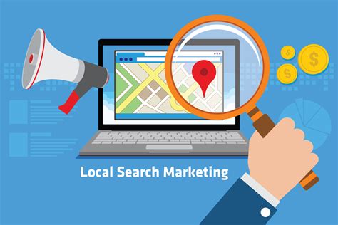 local search marketing vector illustration design concept review