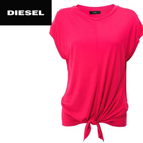 【楽天市場】★diesel ディーゼル レディース★カットオフ 切りっぱなし 前結び 薄手 フレンチスリーブ tシャツ カットソー【t