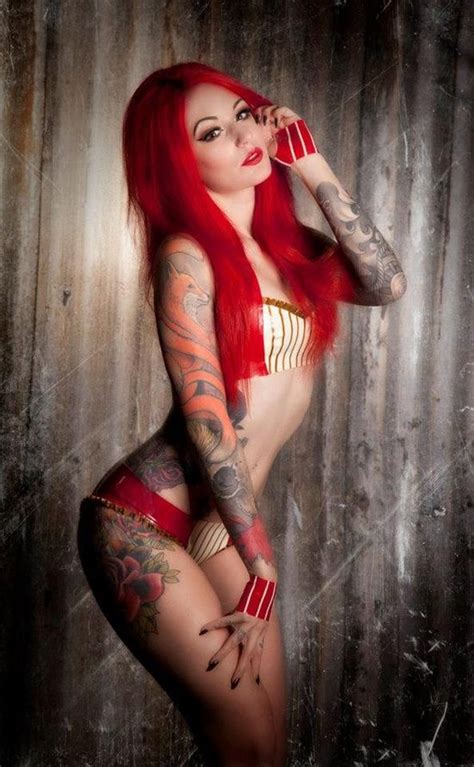 Inked Girls Red Hair Beauty Hair On Fire Tattoed