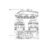 Patton M48 Firefly Sherman Blueprint sketch template