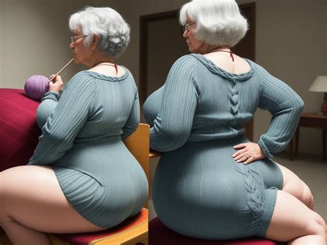 Ai Image Modifier Grandma Wide Hips Big Hips Gles Knitting Big