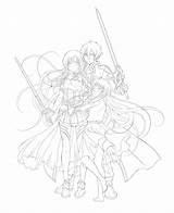 Sword Coloring Pages Asuna Kirito Anime Clip Deviantart Commission Artists Popular Library Clipart sketch template