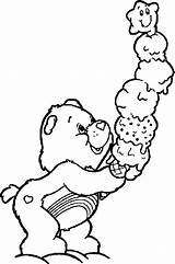 Coloring Ice Cream Care Bears Wecoloringpage sketch template
