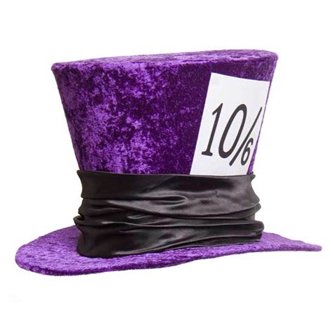 mini purple mad hatter top hat fancy dress costume accessory tea party