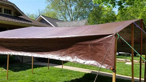 diy tarp camping canopy youtube