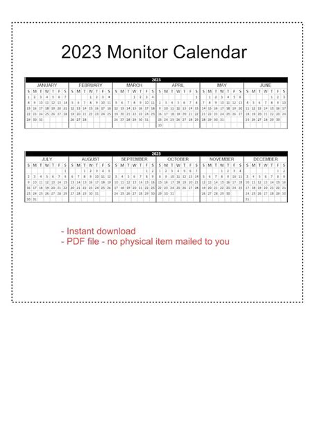 printable monitor calendar strips  printable word searches