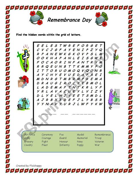remembrance day quiz worksheet  esl printable worksheets