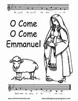 Emmanuel Calendar Religious Caller Colouring Songs sketch template