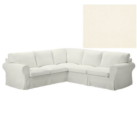 ikea ektorp 2 2 corner sofa slipcover stenasa white off white stenåsa