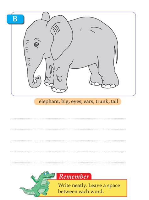 elephant   crocodile  shown   worksheet
