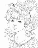 Coloring Pages Girl Girls Etsy Fairy Korean Book Poem Momo sketch template