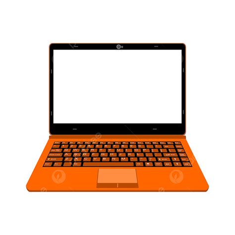realisted oranges clipart transparent background realistic laptop vector illustration  black
