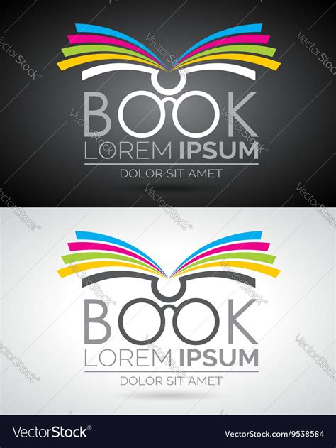 book logo icon template  education  company vector image